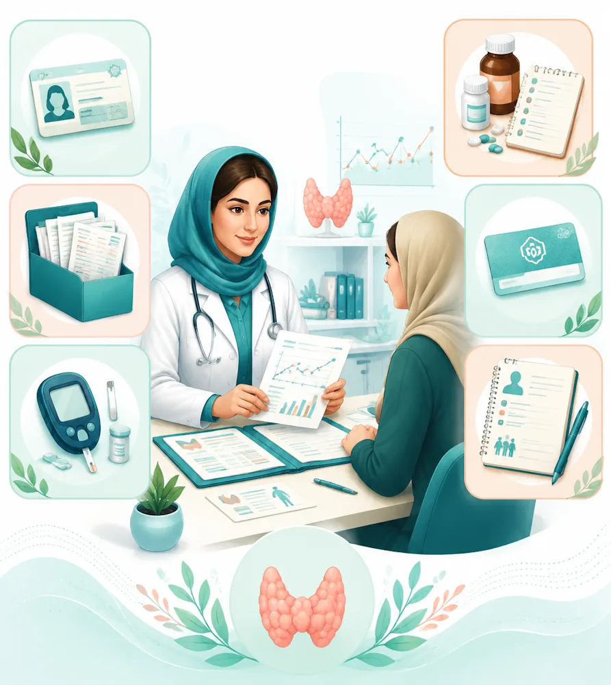 برای اولین مراجعه به متخصص غدد چه چیزهایی همراه داشته باشیم؟