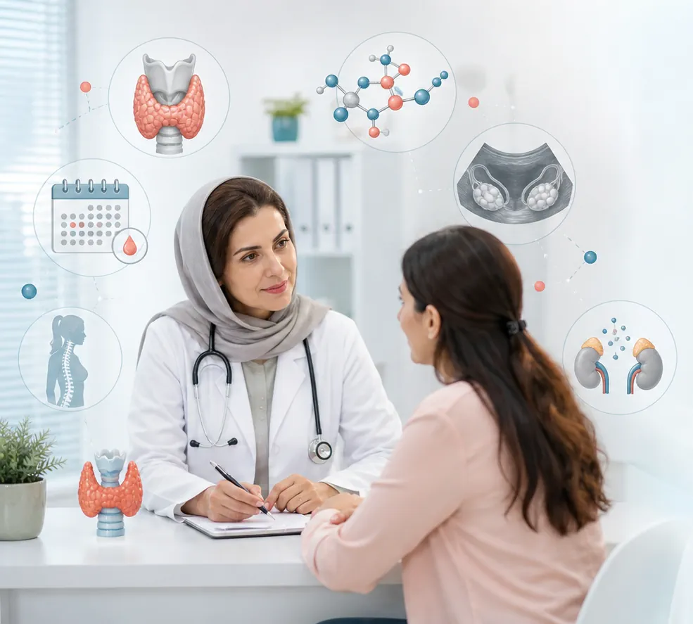 متخصص غدد برای زنان چه بیماریهایی را درمان میکند؟